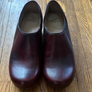 Dansko Burgundy Leather Clogs